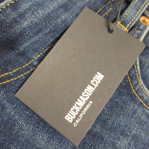 Buck Mason 12 Month Wash Slim Fit Stretch Jean size 28 x 34 Tall Skinny Blue NEW - Picture 4 of 13